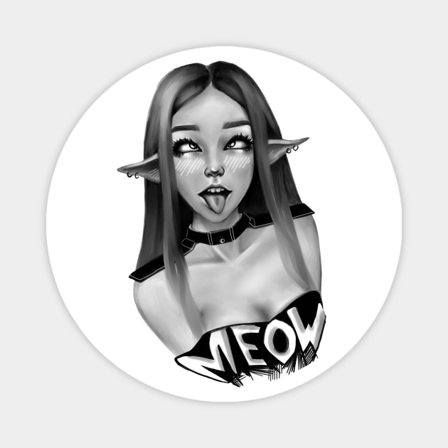 Ahegao girl Magnet by Katelees